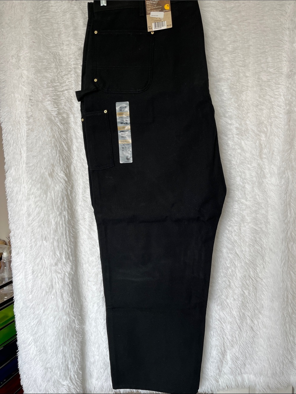 Carhartt Black Loose-Fit Cargo Work Pants-NWT